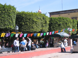 The jardin in San Miguel de Allende three days after the day of the dead